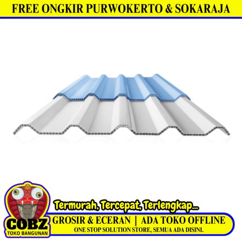 10 MM x 830 MM x 4 M / ALDERON RS 830 Atap U PVC Double Layer White Translucent Lembar