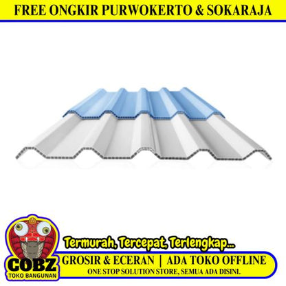 10 MM x 830 MM x 4 M / ALDERON RS 830 Atap U PVC Double Layer White Translucent Lembar