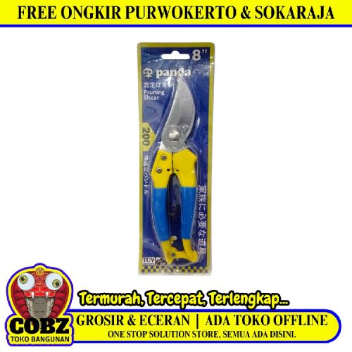 8 IN / PANDA Gunting Dahan Bengkok Ranting Tanaman Pruning Shears Gagang Fiber