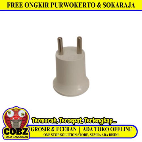MIKOTEK Fitting Lampu Saklar Steker Jek Colok Dinding Tidur Putih