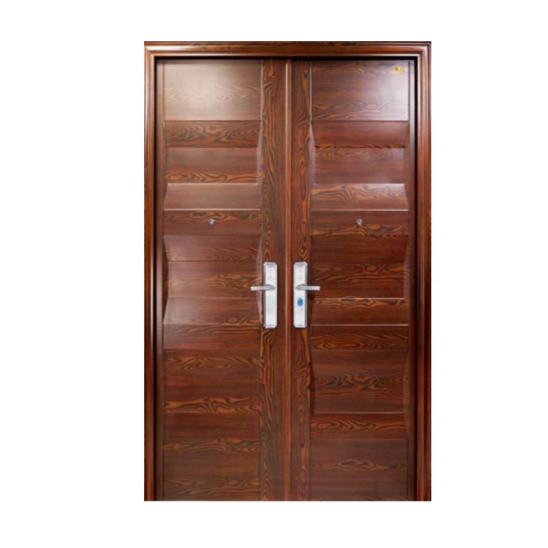 5 CM x 150 CM x 230 CM / FORTRESS PRIME 150.01 DOUBLE DOOR Pintu Kamar Mandi Baja Coklat Set