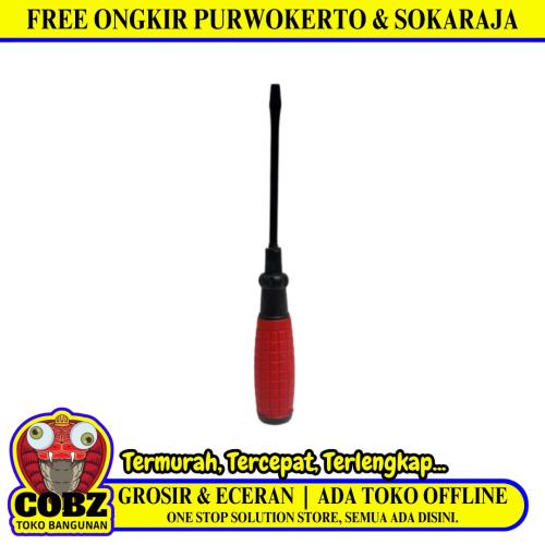 4 IN / FEI BAO Obeng Screwdriver One Way Minus Gagang Karet