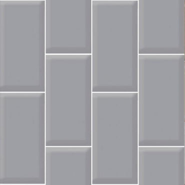 25 CM x 50 CM / UNO Interlaken Keramik Dinding Timbul Glossy Grey Dus