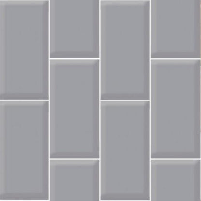 25 CM x 50 CM / UNO Interlaken Keramik Dinding Timbul Glossy Grey Dus