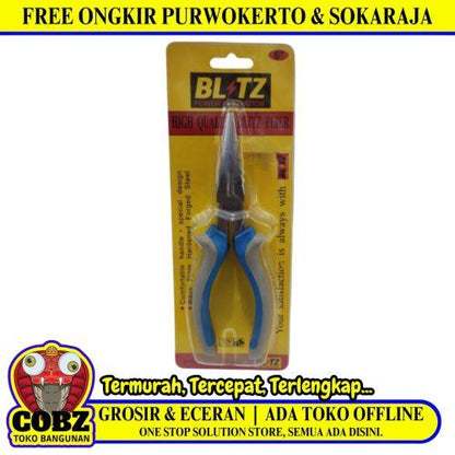 6 IN / BLITZ Tang Lancip Cucut Jepit Kawat Kabel Long Nose Pliers