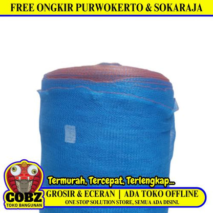 130 CM / TM Jaring Proyek Bangunan Polynet Safety Net Biru Meter