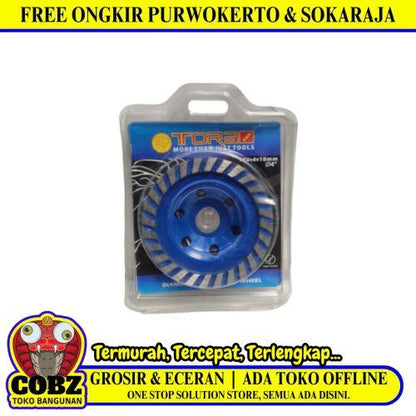 4 IN / TORA KAZE Mata Gerinda Keramik Diamond Cup Grinding Wheel