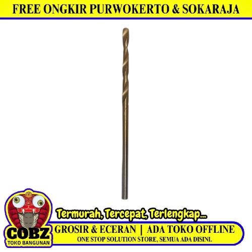 2 MM / GOLDENO Shank Twist Drill Bits Mata Bor Besi Baja Kayu PVC