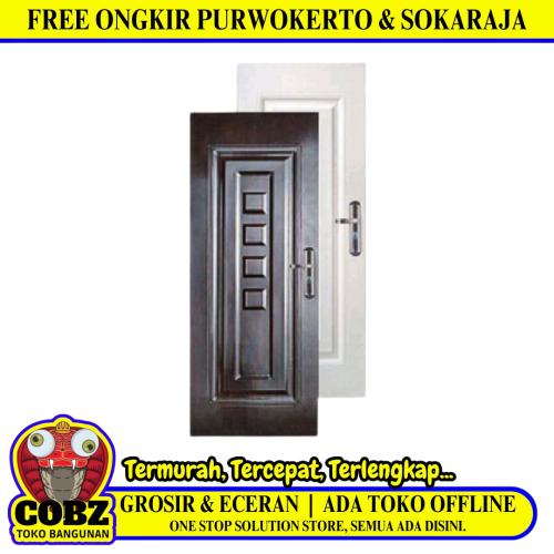 4 CM x 80 CM x 200 CM / FORTRESS METAL 80.02 SINGLE Pintu Kamar Mandi Baja Coklat Set