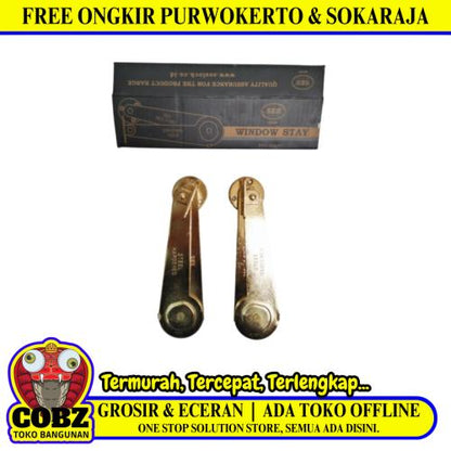 9 IN / SES GP Tangan Gareng Engsel Salon Penahan Jendela Stainless Set