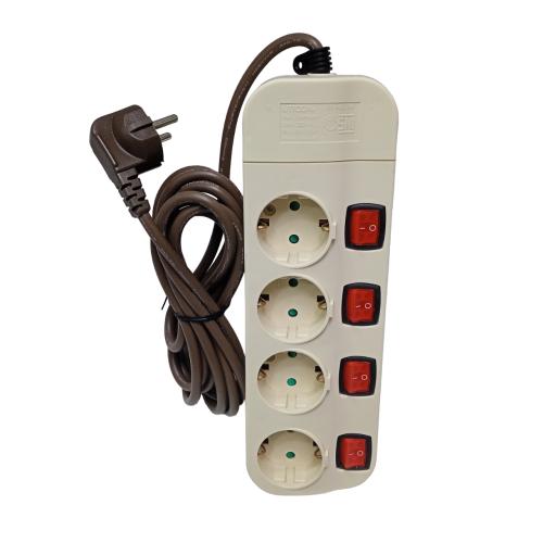 4 LB x 300 CM / UTICON Stop Kontak terminal Colokan Kabel + Switch