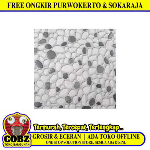 40 CM X 40 CM / ARWANA ALMARIA Keramik Lantai Teras Garasi Matte White Dus