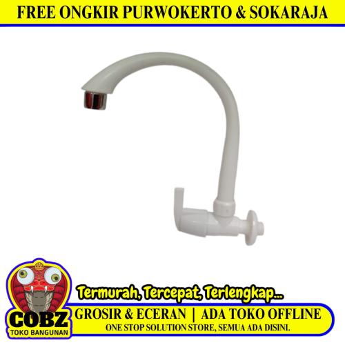 1/2 IN / CAB  Kran Angsa Sink Bak Cuci Piring Tembok Plastik PVC