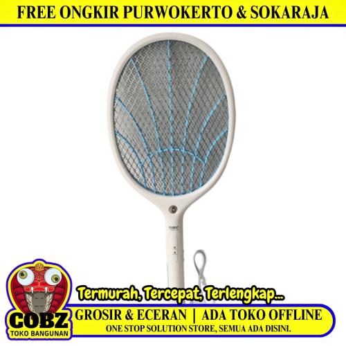 LUBY L-3828A Mosquito Swatter Raket Nyamuk Cas Rechargeable Kabel