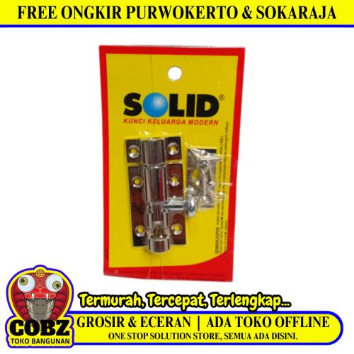 2 IN / SOLID  Grendel Kunci Slot Pintu Jendela Stainless