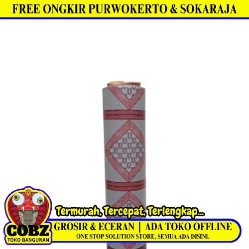 120 CM / TM Karpet Perlak Lantai Meja Vinyl PVC Red Meter