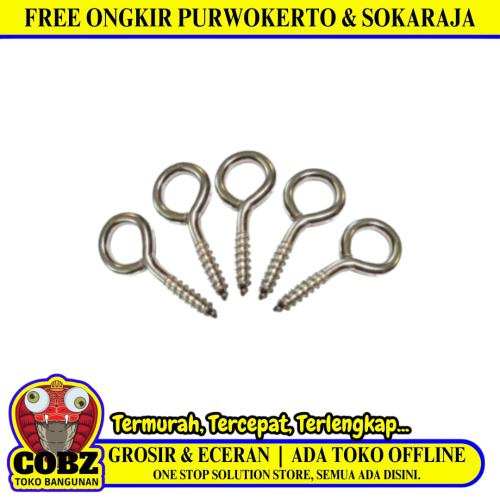 NO 14 / TM Sekrup Hak Tutup Cantel Kandang Burung Figura Silver Biji