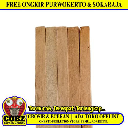 1 CM x 1 CM x 2 CM / NM List Kayu Polos Cermin Pigura Pintu Batang