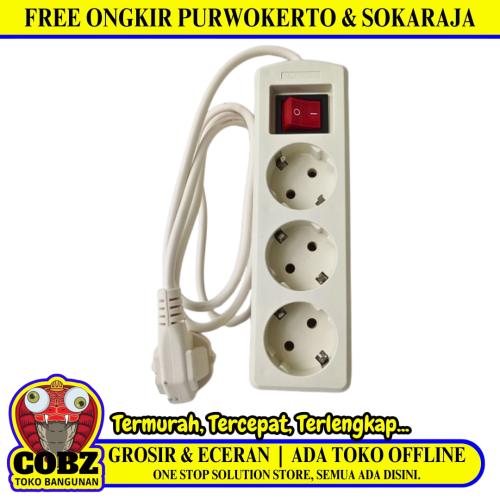 3 LUBANG x 150 CM / SUNSAFE Stop Kontak Colokan Terminal Kabel 1.5 M