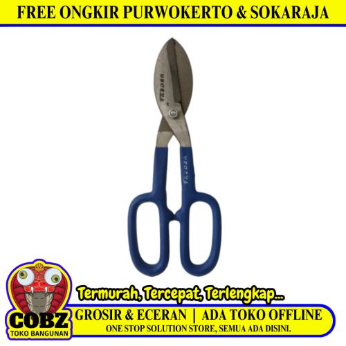 10 IN / FREDER Gunting Hollow Baja Ringan Seng Aviation Snip Scissors