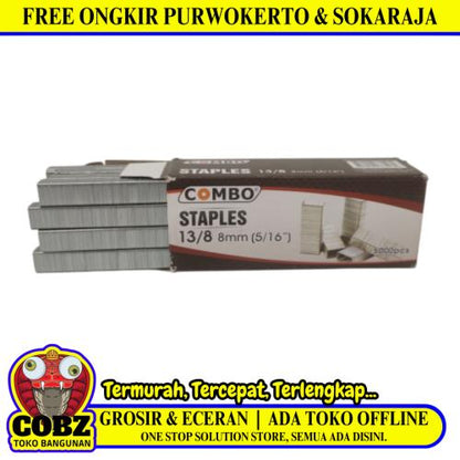 13 / 8 MM / COMBO Reffil Isi Guntacker Stapler Tembak 8 MM Dus