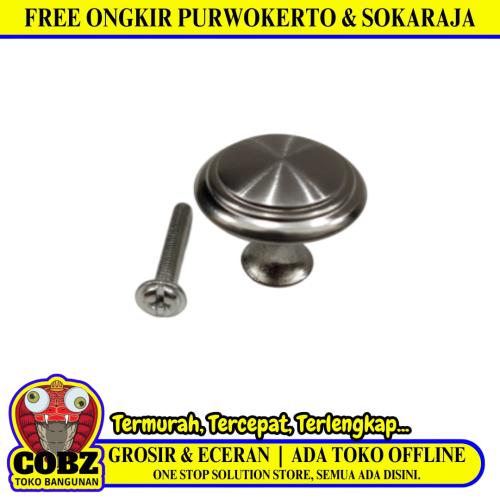 D 2 1/2 CM / IGM Tarikan Pegangan Handle Laci Lemari Bulat SS Silver