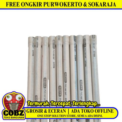 3/4 IN x 400 CM / RUCIKA AW Lis Biru Pipa Pralon Paralon PVC Putih Batang