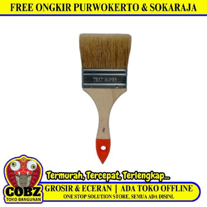 3 IN / GLD Kuas Cat Tembok Kayu Besi Air Acyrlic Paint Brush