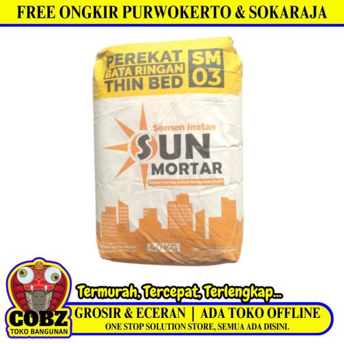 40 KG / SUN MORTAR SM 03 THIN BED Semen Instant Perekat Bata Ringan Sak
