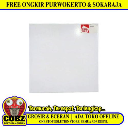 40CM x 40CM/ASIA TILE MURANO Keramik Lantai Rumah Glossy White Dus