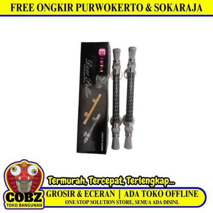 35 CM / EIFFEL Tarikan Pegangan Pull Handle Pintu SS Hitam Set