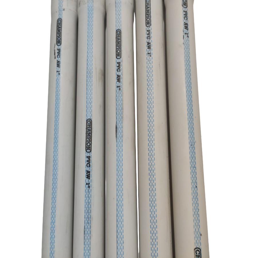 1 IN x 400 CM / CHAMPION AW Lis Biru Pipa Pralon Paralon PVC Putih Batang