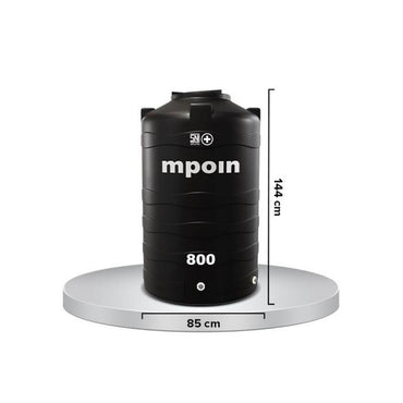 740 L / MPOIN + WAVE W800 Water Torrent Tangki Tandon Air PVC Silver Stone + Acc Set