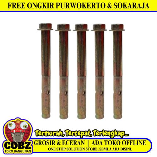 M 10 x 97 MM / TM Dynabolt Baut Beton Tembok Angkur Dinding Besi Kuning Biji