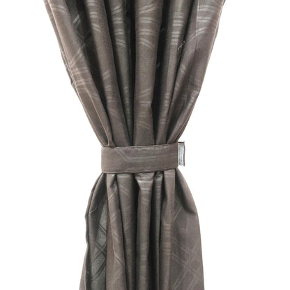 135 CM x 220 CM / COBZ Kain Gorden Ring Minimalis Motif Coklat Tua