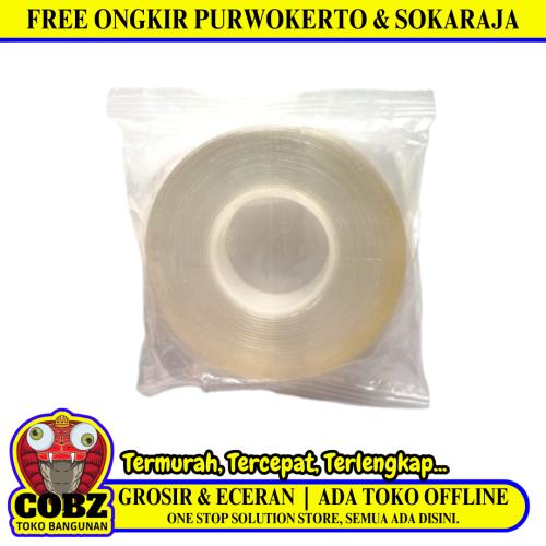 20 MM / NANO MAGIC 01 Isolasi Bolak Balik Busa Double Foam Tape Transparan