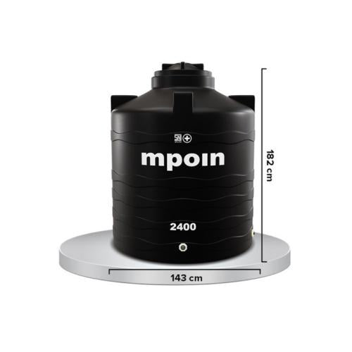 2336 L / M POIN + WAVE W 2400 Water Torrent Tangki Tandon Air PVC Green Granite + Acc Set