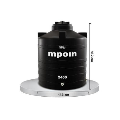 2336 L / M POIN + WAVE W 2400 Water Torrent Tangki Tandon Air PVC Green Granite + Acc Set