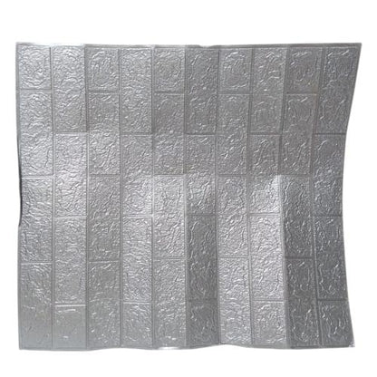 3 MM x 70 CM x 70 CM / COBZ W76L Wallpaper Foam Sticker Bata Abu Abu Lembar