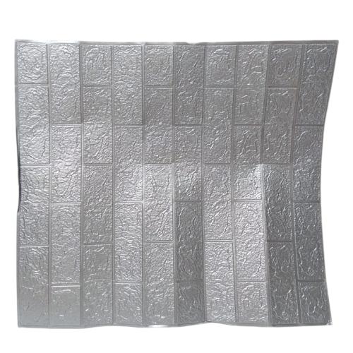 3 MM x 70 CM x 70 CM / COBZ W76L Wallpaper Foam Sticker Bata Abu Abu Lembar