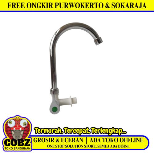 1/2 IN / IGM Kran Angsa Sink Bak Cuci Piring Tembok Plastik PVC