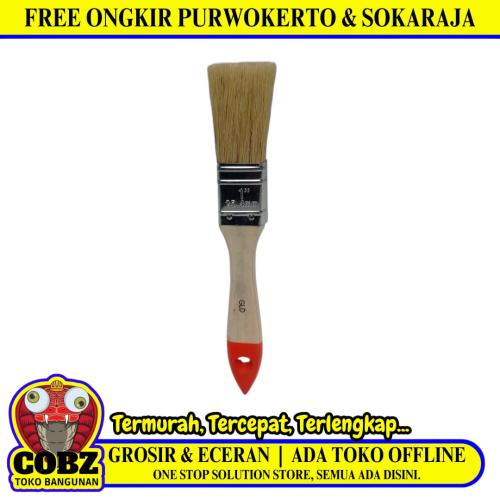 1 IN / GLD Kuas Cat Tembok Kayu Besi Air Acyrlic Paint Brush
