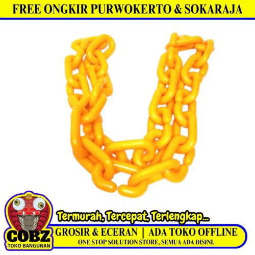 5/16 IN / NM Rantai Plastik PVC Talang Motor Anjing 9 MM Kuning Meter