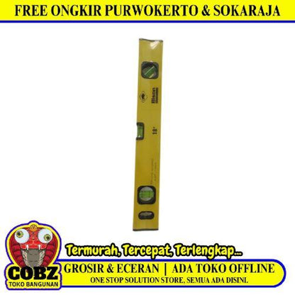 18 INCH/ BISON Penggaris Waterpass Alat Ukur Kemiringan Alumunium