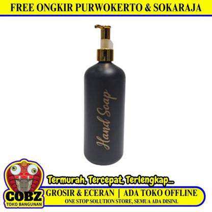 500 ML / HAND SOAP Dispenser Tempat Sabun Shampoo Cair Letak PVC Hitam Doff