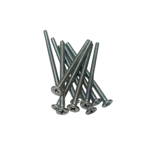 M 3 x 50 MM / TM Baut JF Kepala Rata Plus Putih Biji