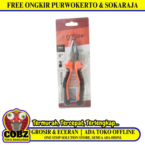 6 IN / FUKUDA  Tang Kombinasi Kawat Kabel Combination Pliers
