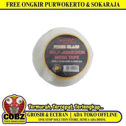 2 1/2 IN / VPR Isolasi Lakban Serat Kasa Plafon GRC Fiber Tape