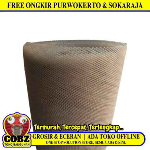 120 CM / TM Strimin Nyamuk Parabola Plastik PVC Coklat Meter