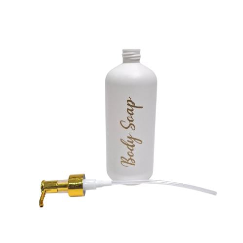 500 ML / BODY SOAP Dispenser Tempat Sabun Shampoo Cair Letak PVC Putih